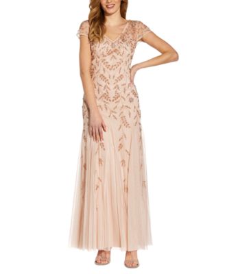 Adrianna Papell Embellished Godet Gown ...